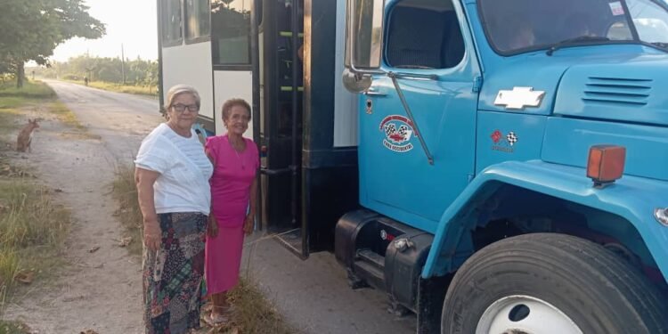 New missionary transport in Quemado de Güines, Cuba.