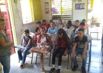 Bible School at the Isabela de Sagua Baptist Church, Cuba.